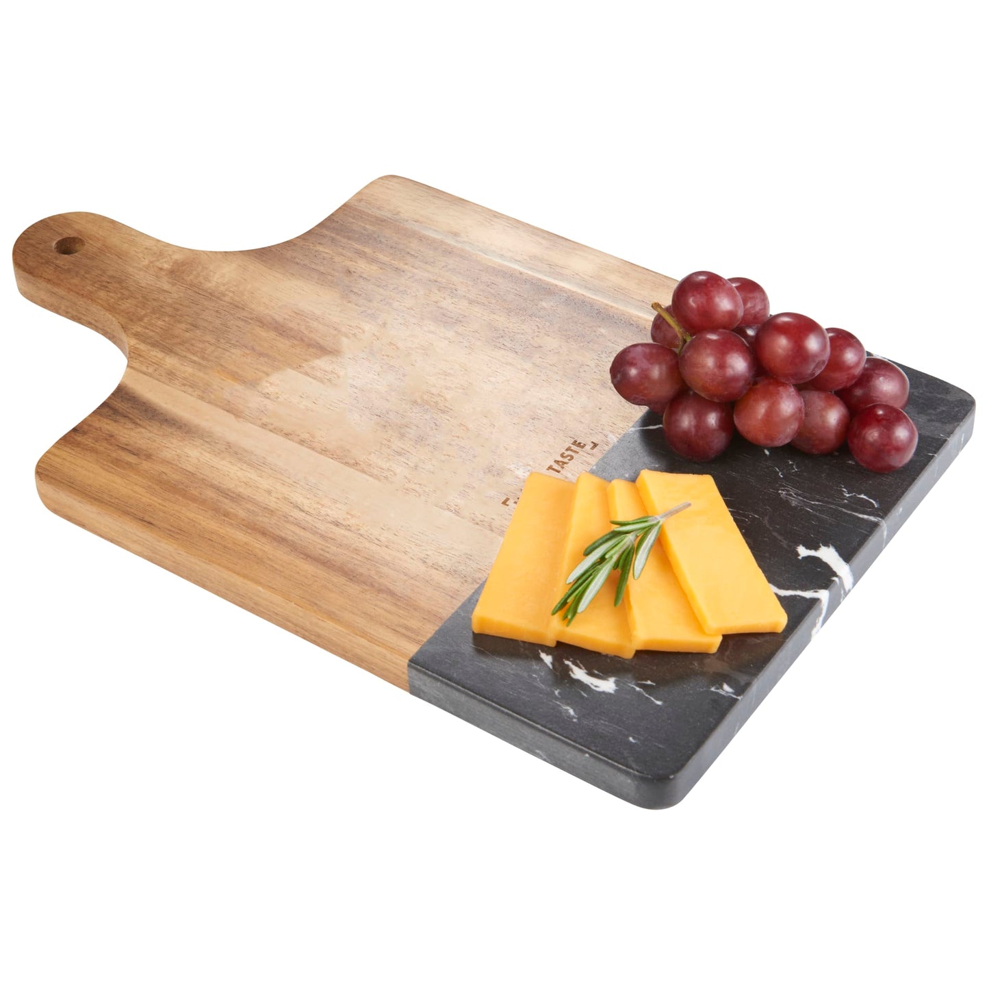 Black Marble and Wood Cutting Board