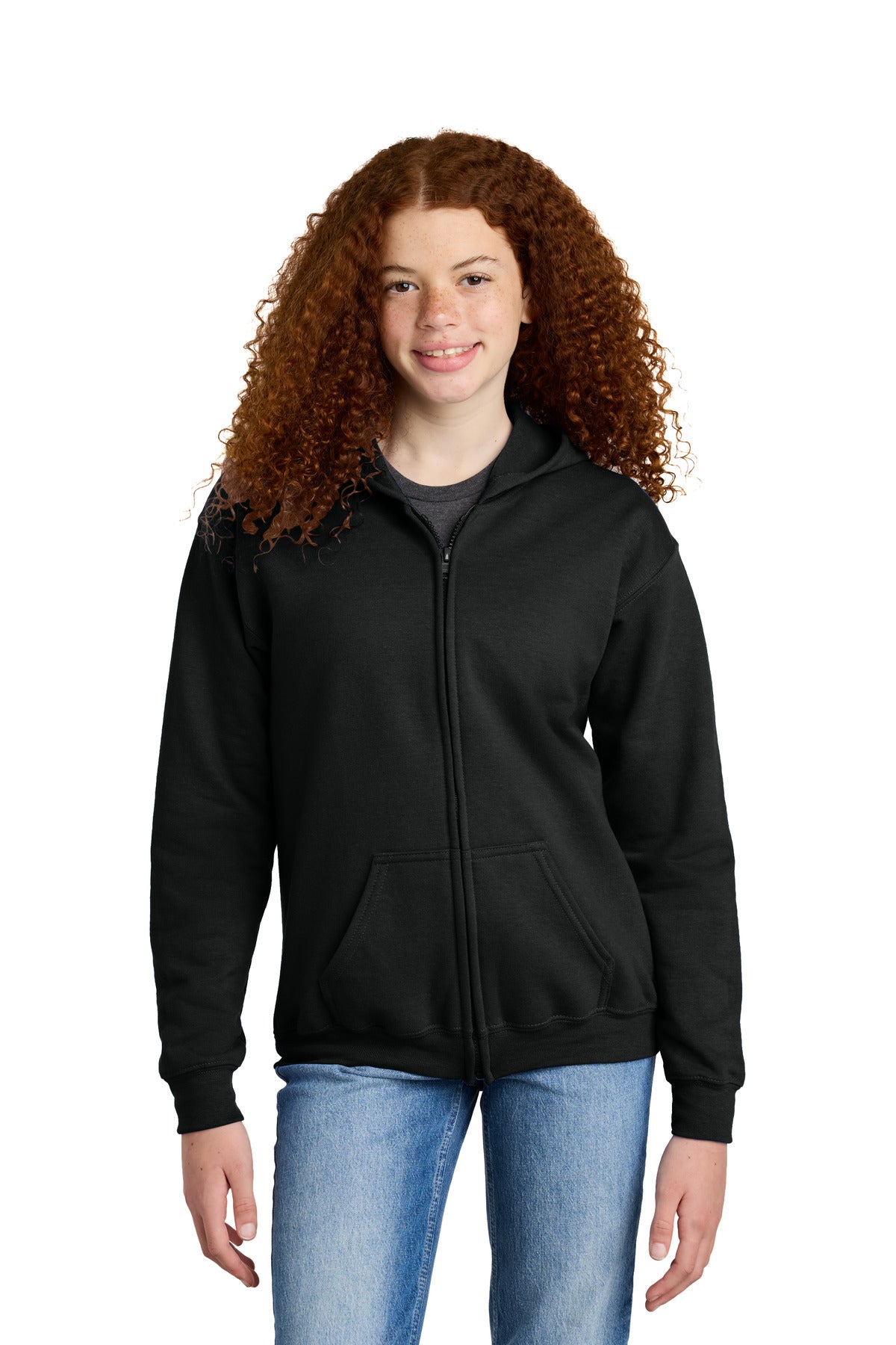 Gildan® Youth Heavy Blend Full-Zip Hooded Sweatshirt