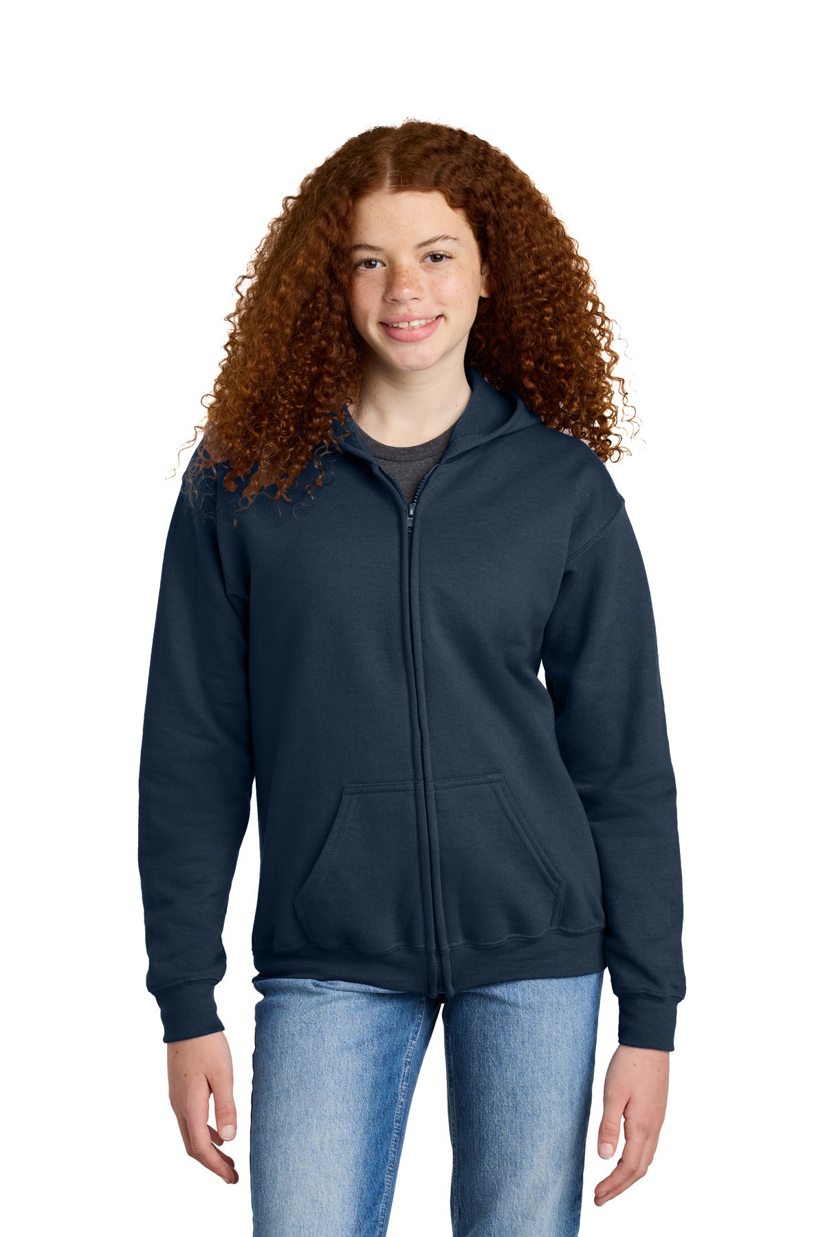 Gildan® Youth Heavy Blend Full-Zip Hooded Sweatshirt