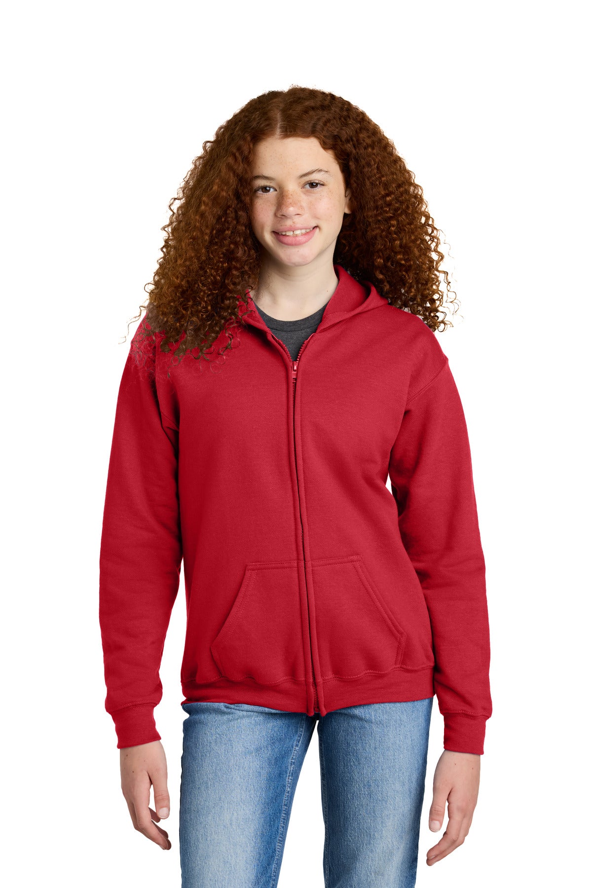 Gildan® Youth Heavy Blend Full-Zip Hooded Sweatshirt