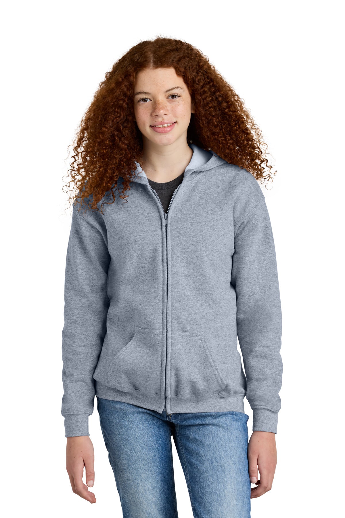 Gildan® Youth Heavy Blend Full-Zip Hooded Sweatshirt
