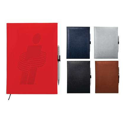 7" x 10" FSC® Mix Pedova™ Large Bound Journal with Deboss Logo