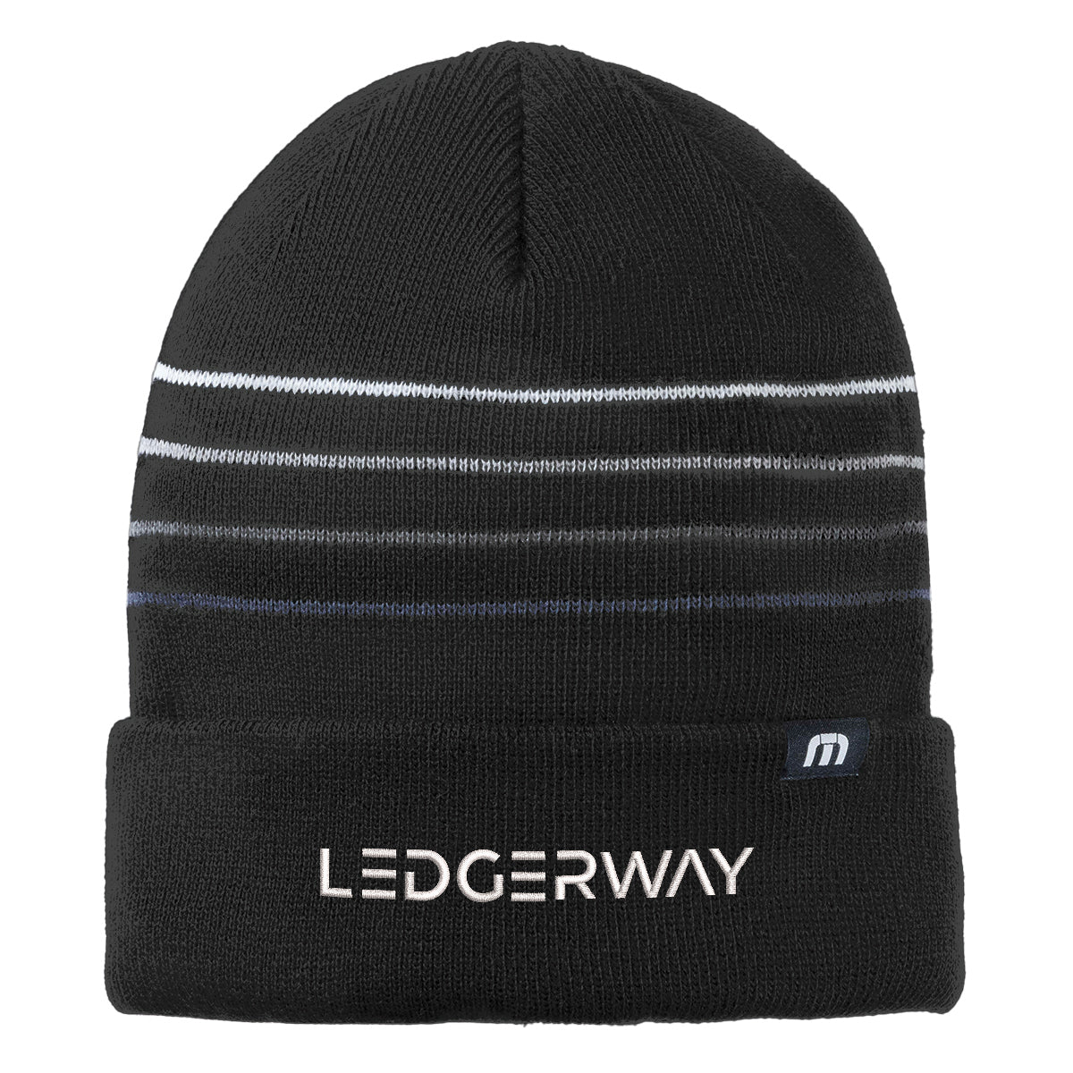LEDGERWAY TravisMathew Striped Cuffed Beanie