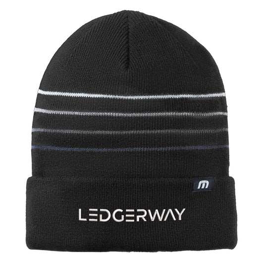 LEDGERWAY TravisMathew Striped Cuffed Beanie