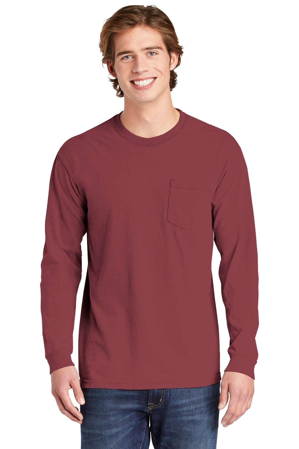 COMFORT COLORS® Heavyweight Ring Spun Long Sleeve Pocket Tee