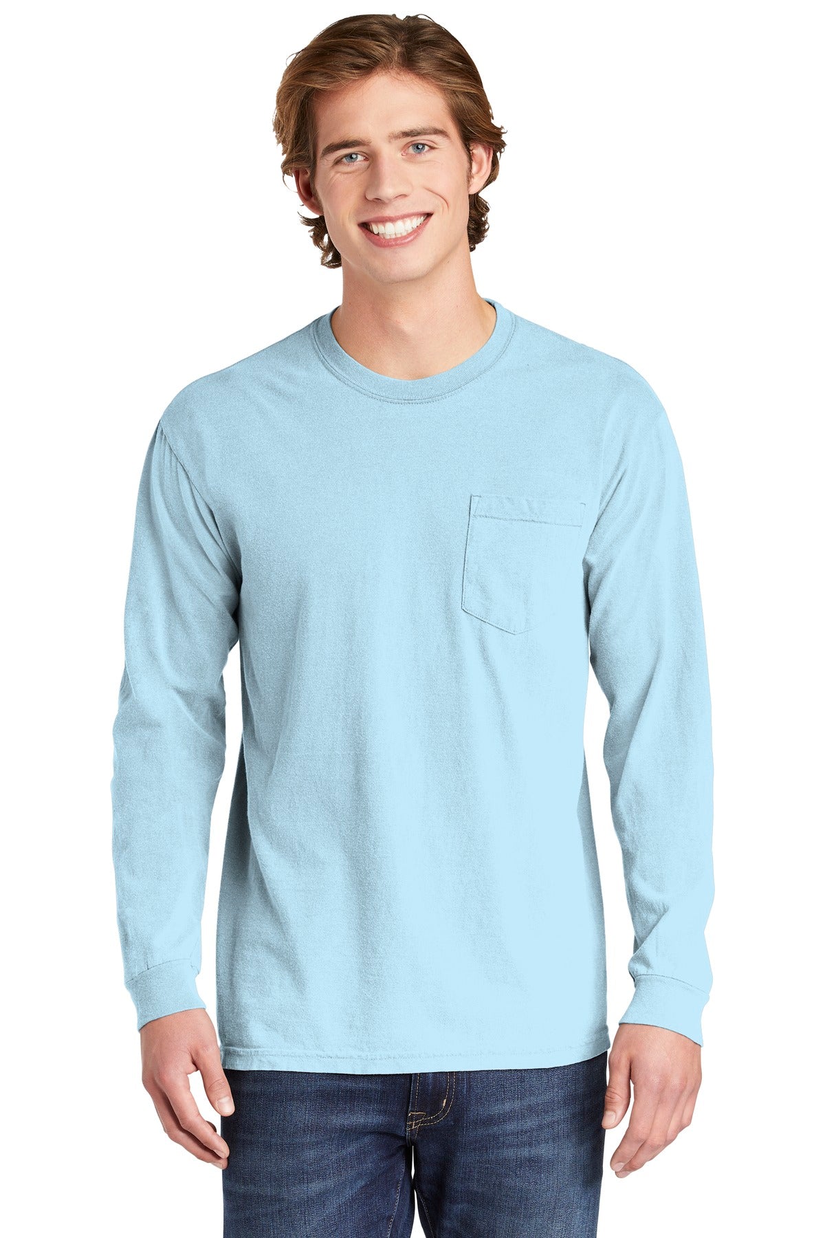 COMFORT COLORS® Heavyweight Ring Spun Long Sleeve Pocket Tee