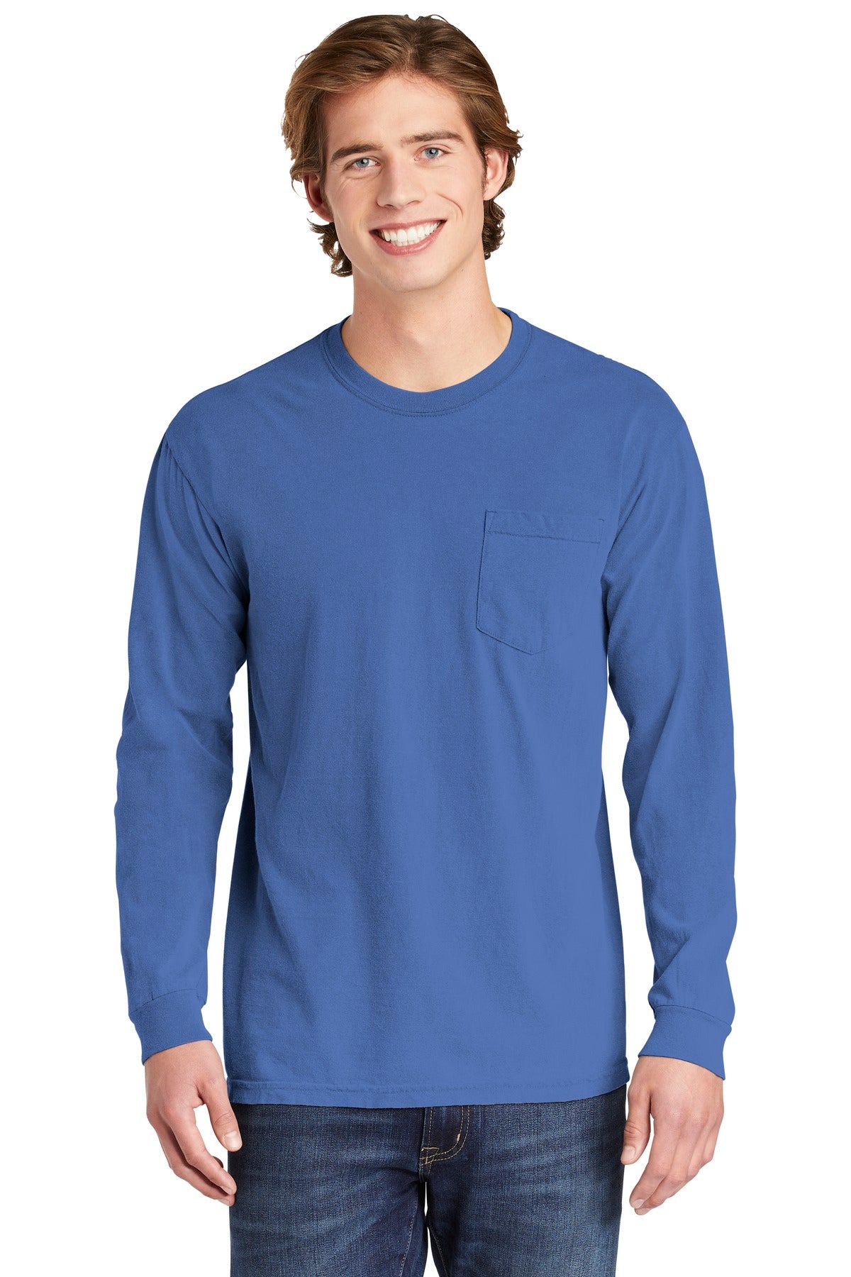 COMFORT COLORS® Heavyweight Ring Spun Long Sleeve Pocket Tee