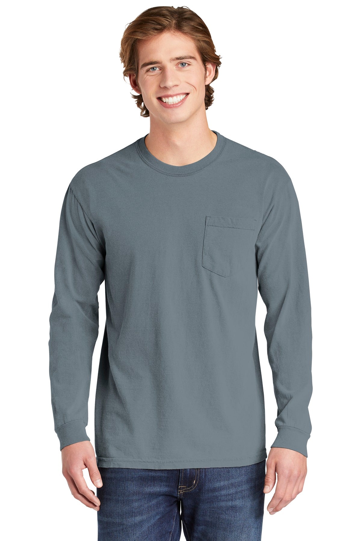 COMFORT COLORS® Heavyweight Ring Spun Long Sleeve Pocket Tee