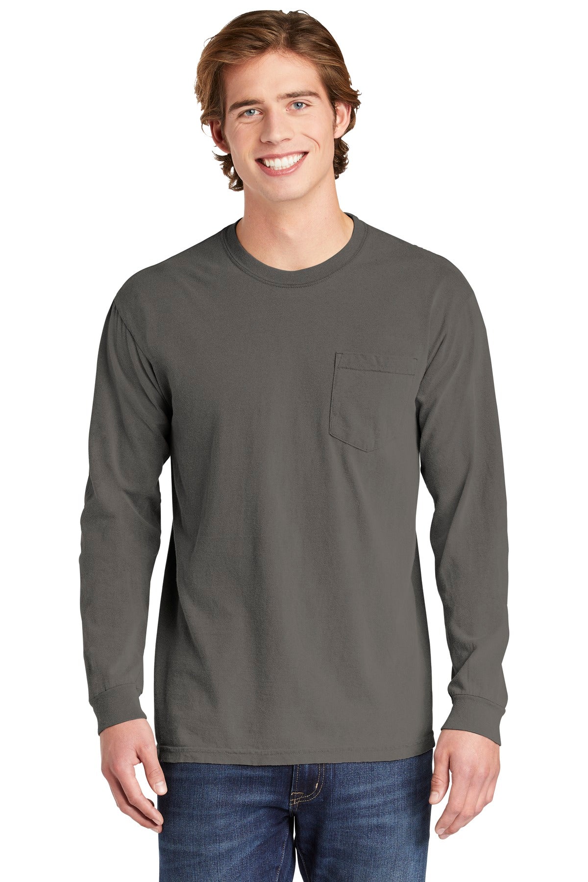 COMFORT COLORS® Heavyweight Ring Spun Long Sleeve Pocket Tee