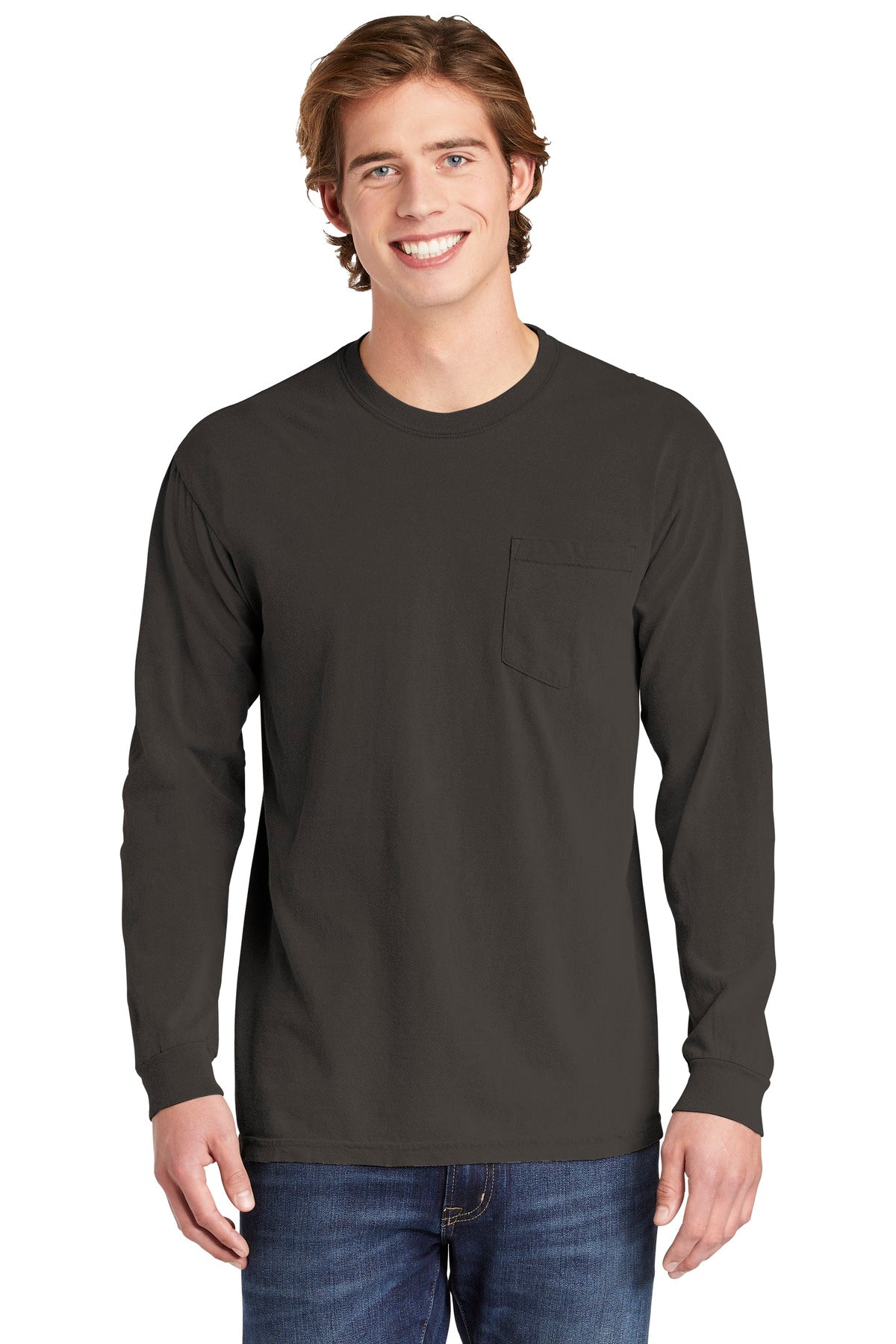 COMFORT COLORS® Heavyweight Ring Spun Long Sleeve Pocket Tee