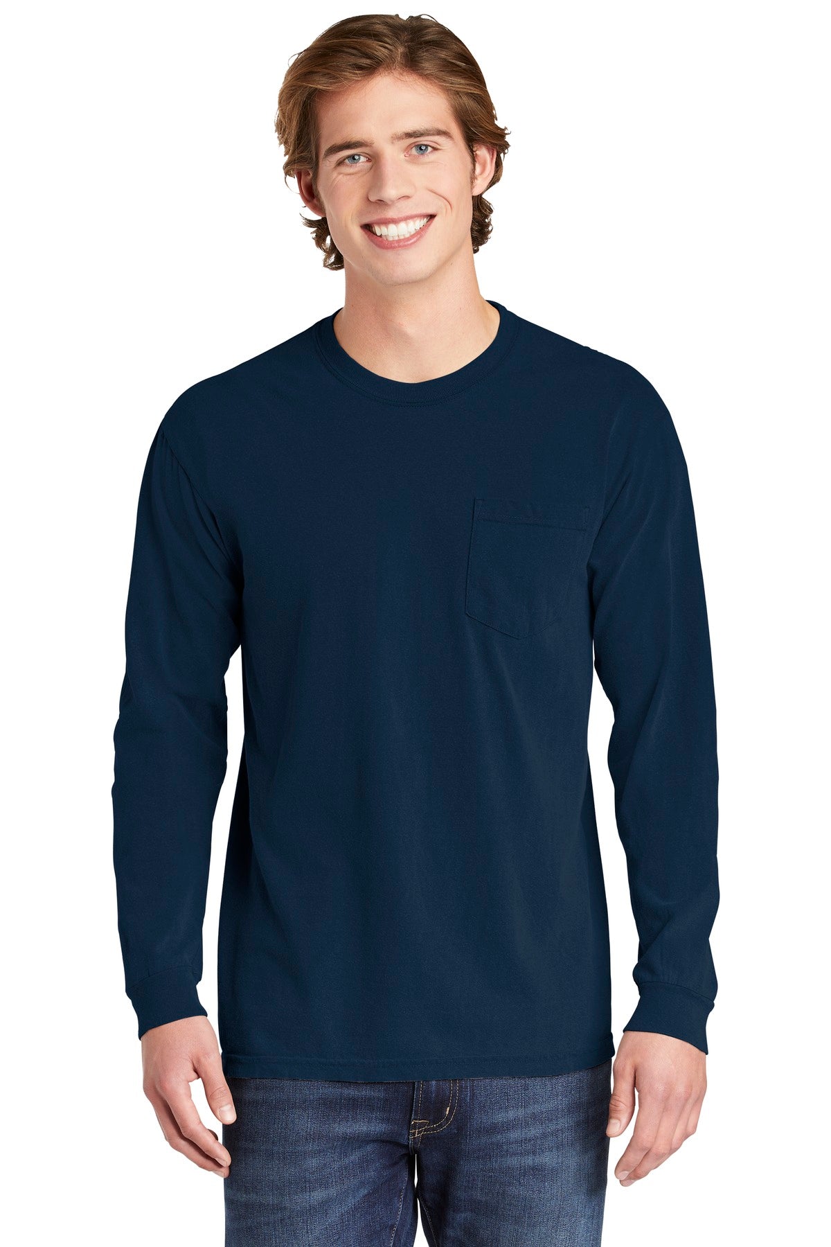 COMFORT COLORS® Heavyweight Ring Spun Long Sleeve Pocket Tee