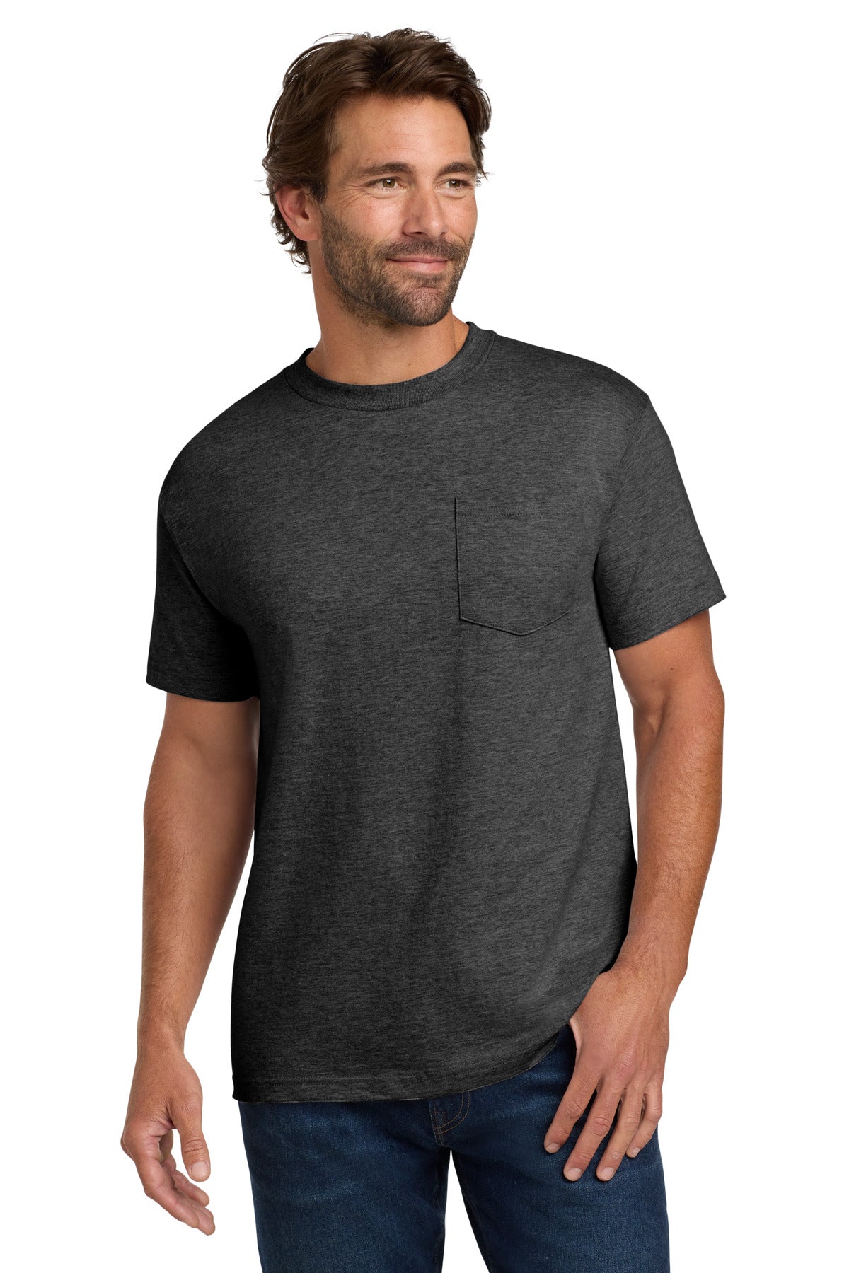 Hanes® Beefy-T® - 100% Cotton T-Shirt with Pocket