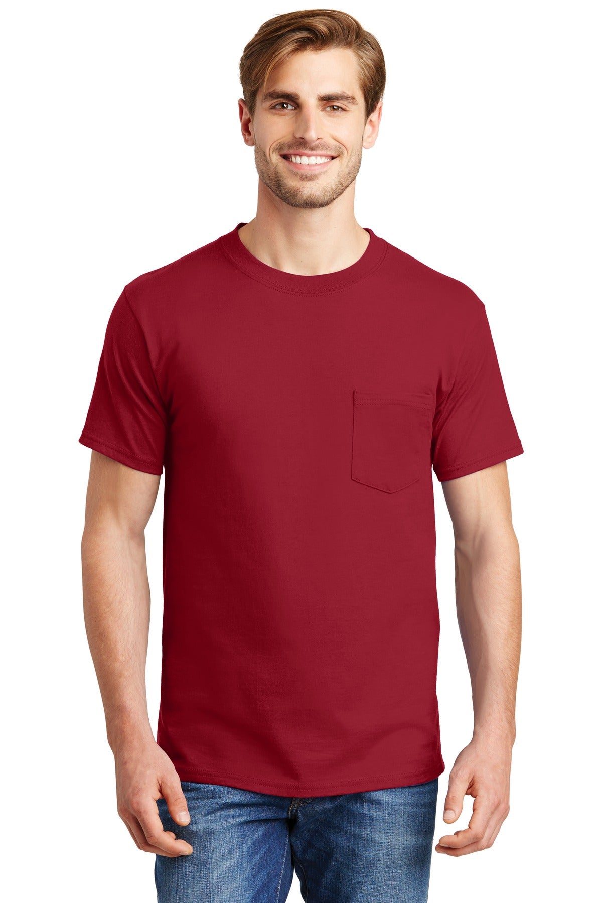 Hanes® Beefy-T® - 100% Cotton T-Shirt with Pocket