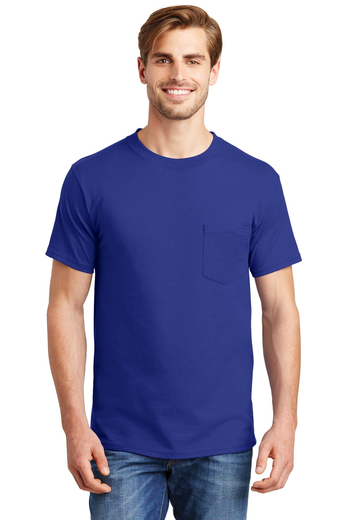 Hanes® Beefy-T® - 100% Cotton T-Shirt with Pocket
