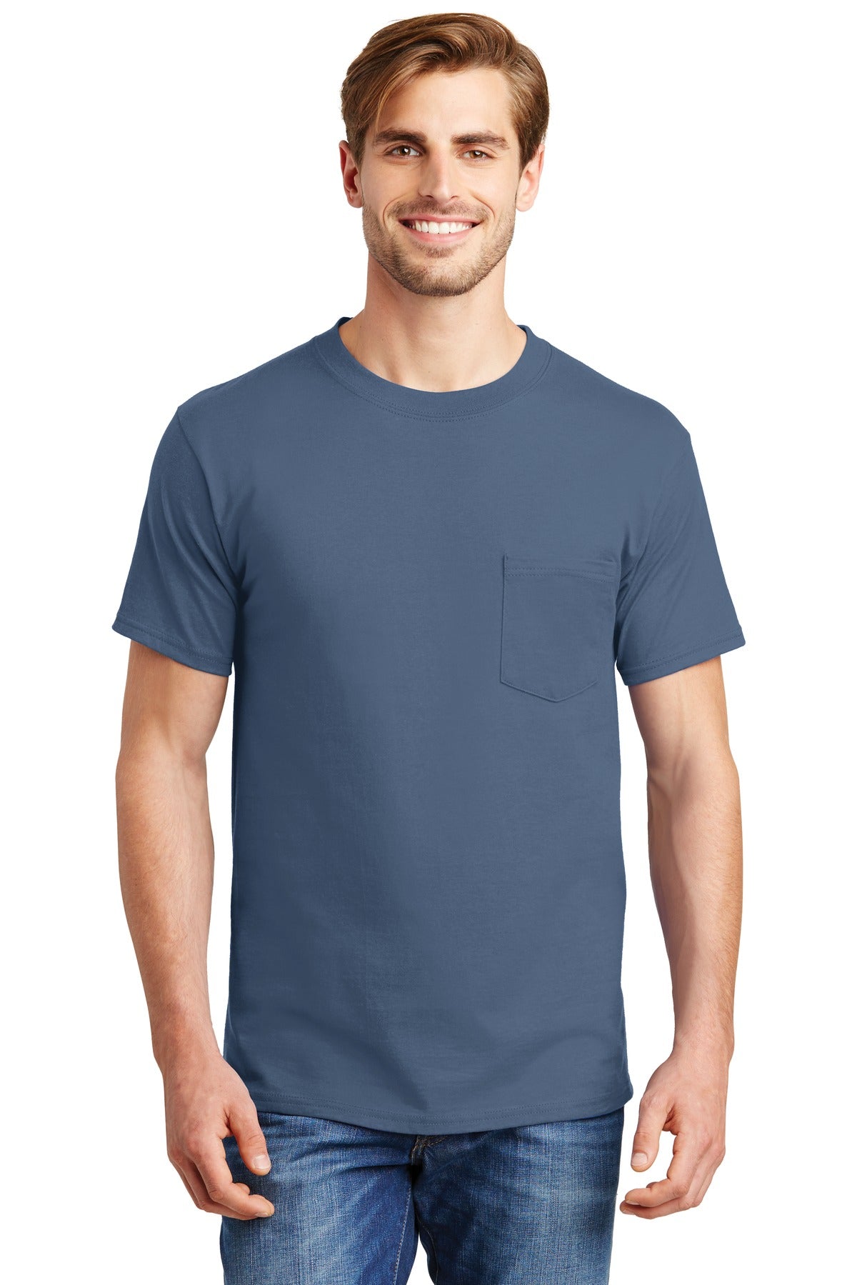 Hanes® Beefy-T® - 100% Cotton T-Shirt with Pocket