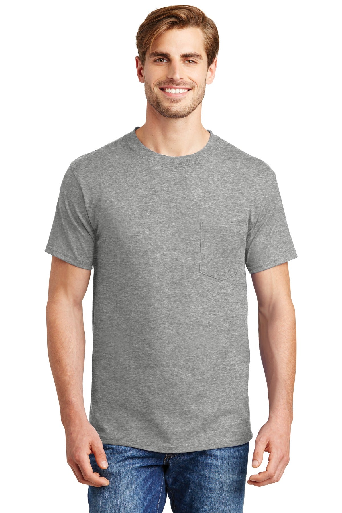 Hanes® Beefy-T® - 100% Cotton T-Shirt with Pocket