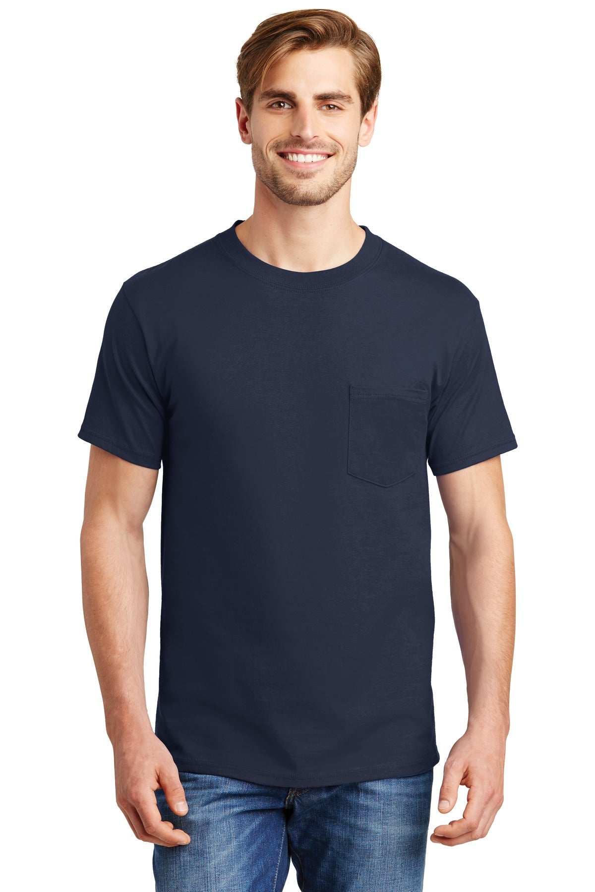 Hanes® Beefy-T® - 100% Cotton T-Shirt with Pocket