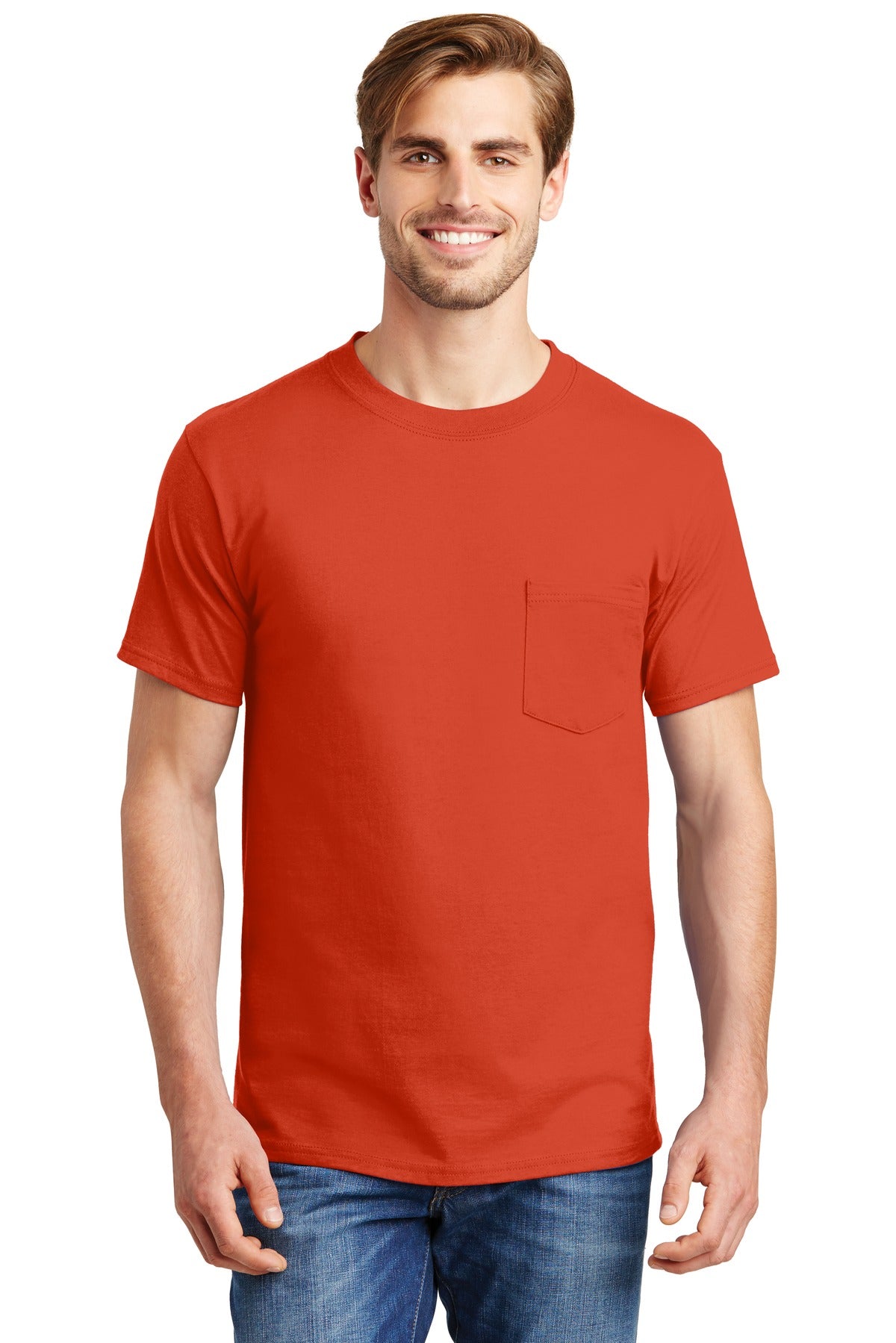 Hanes® Beefy-T® - 100% Cotton T-Shirt with Pocket