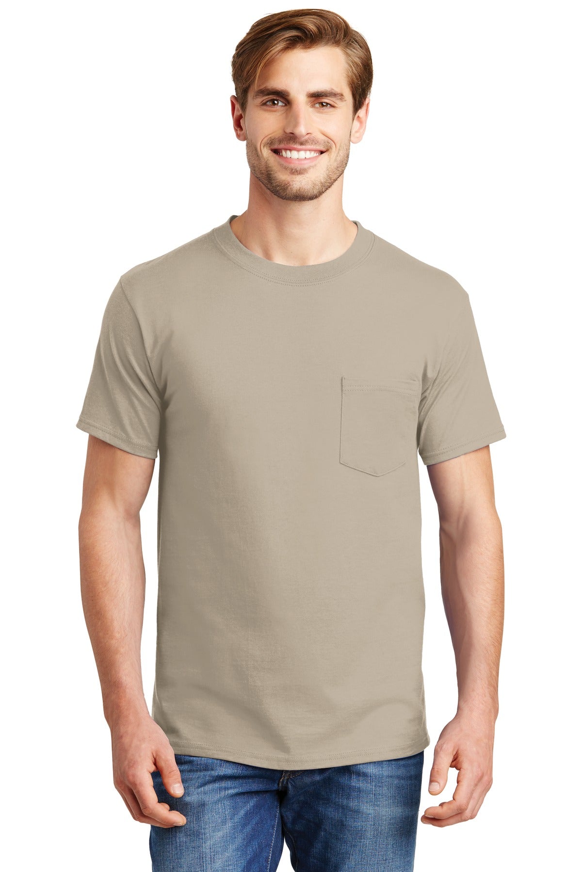 Hanes® Beefy-T® - 100% Cotton T-Shirt with Pocket