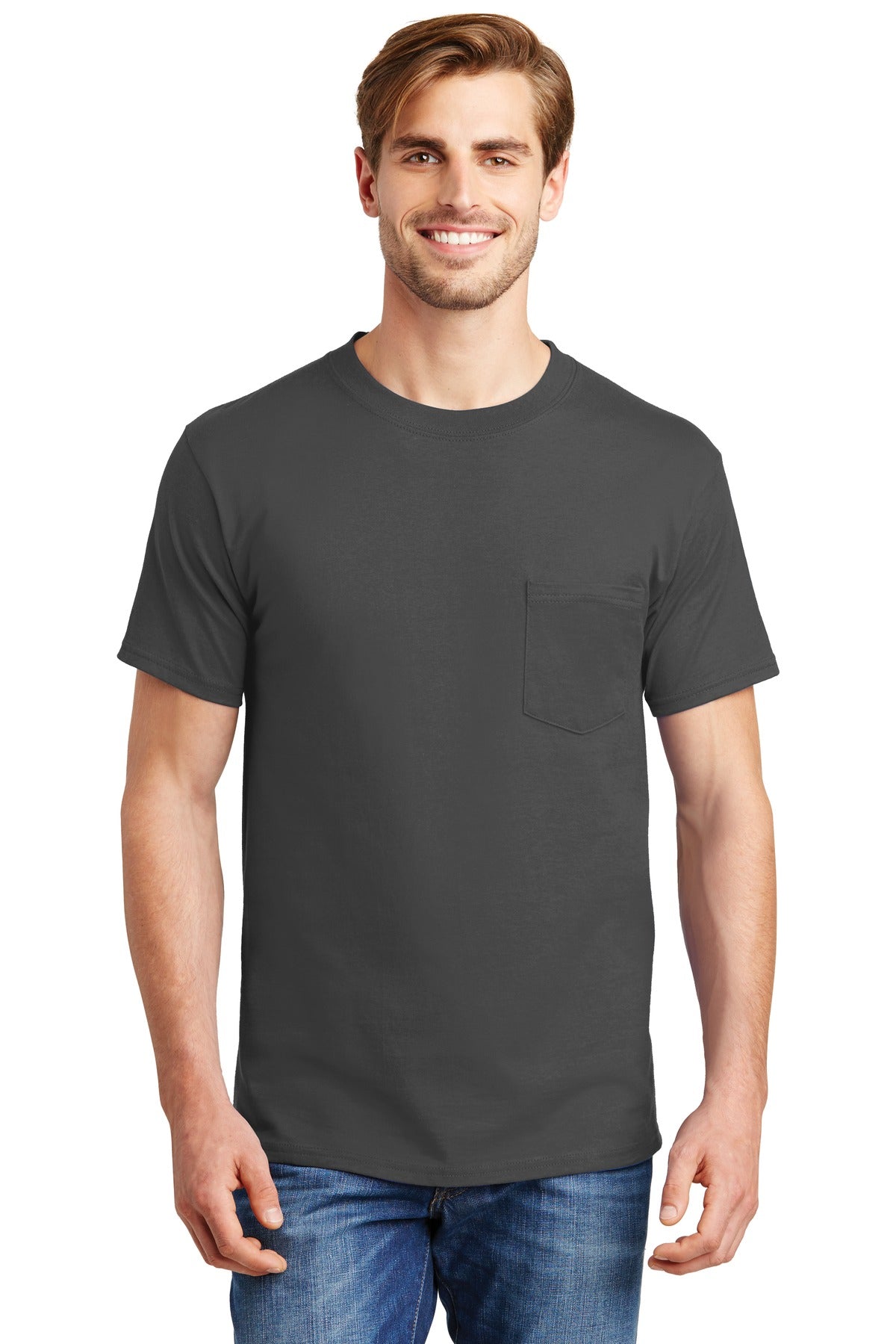 Hanes® Beefy-T® - 100% Cotton T-Shirt with Pocket