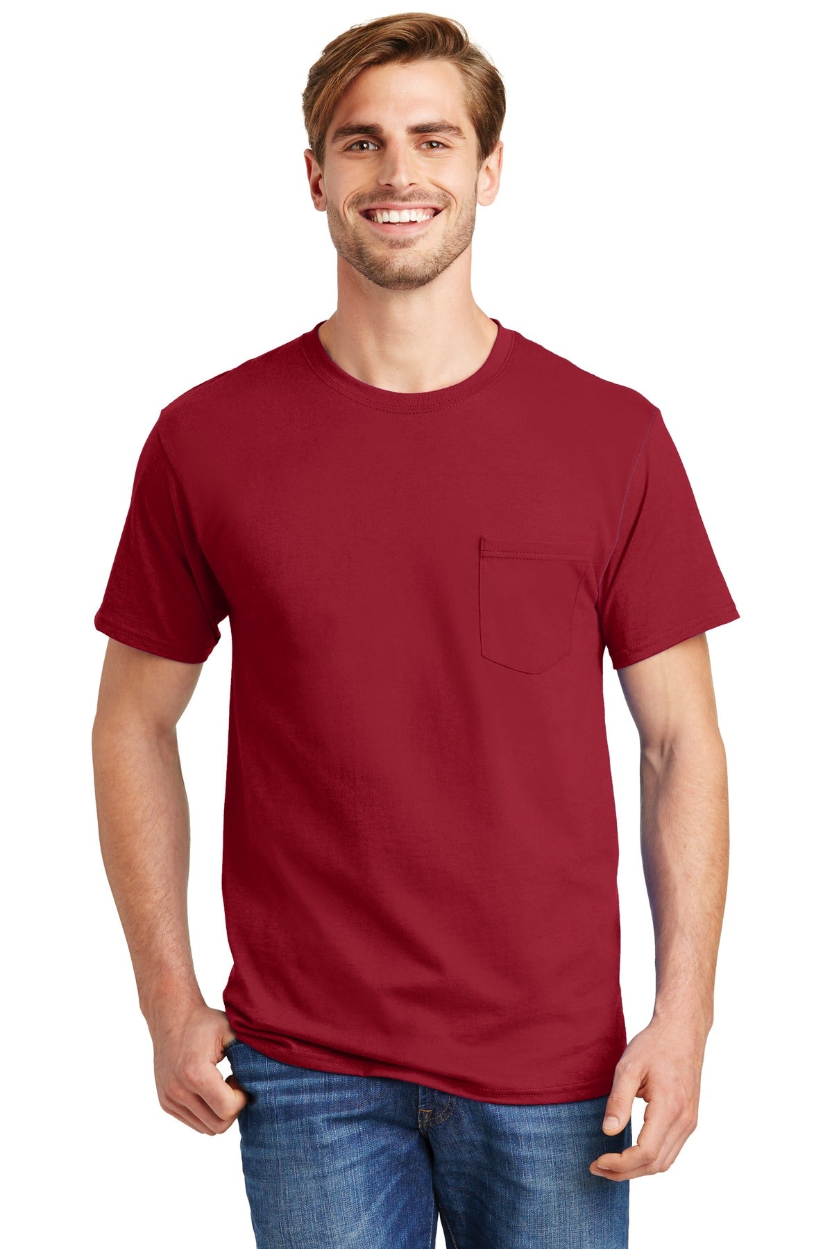 Hanes® - Authentic 100% Cotton T-Shirt with Pocket