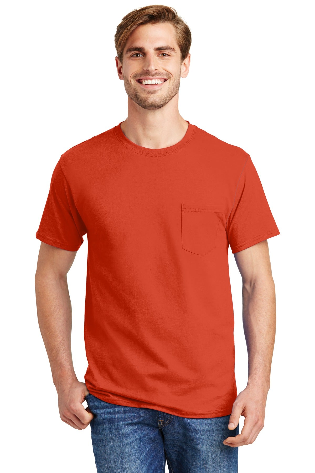 Hanes® - Authentic 100% Cotton T-Shirt with Pocket