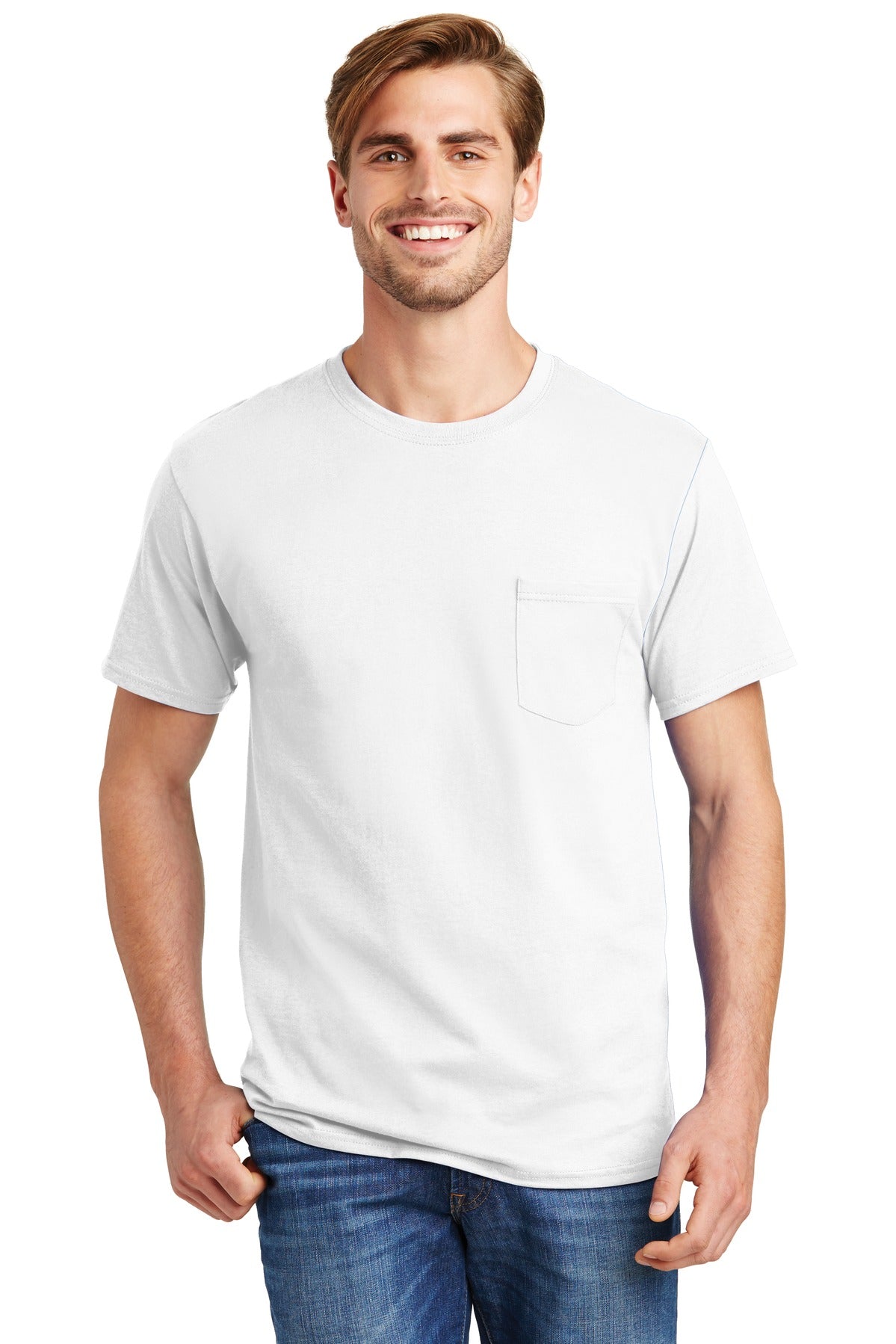 Hanes® - Authentic 100% Cotton T-Shirt with Pocket