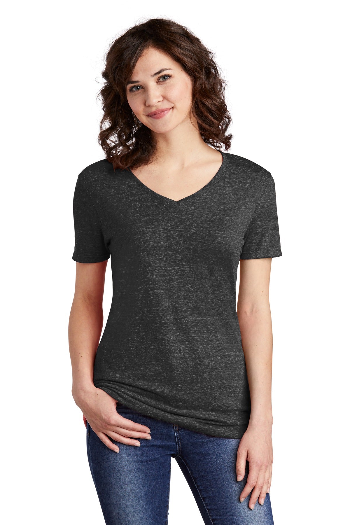 Jerzees® Women's Snow Heather Jersey V-Neck T-Shirt