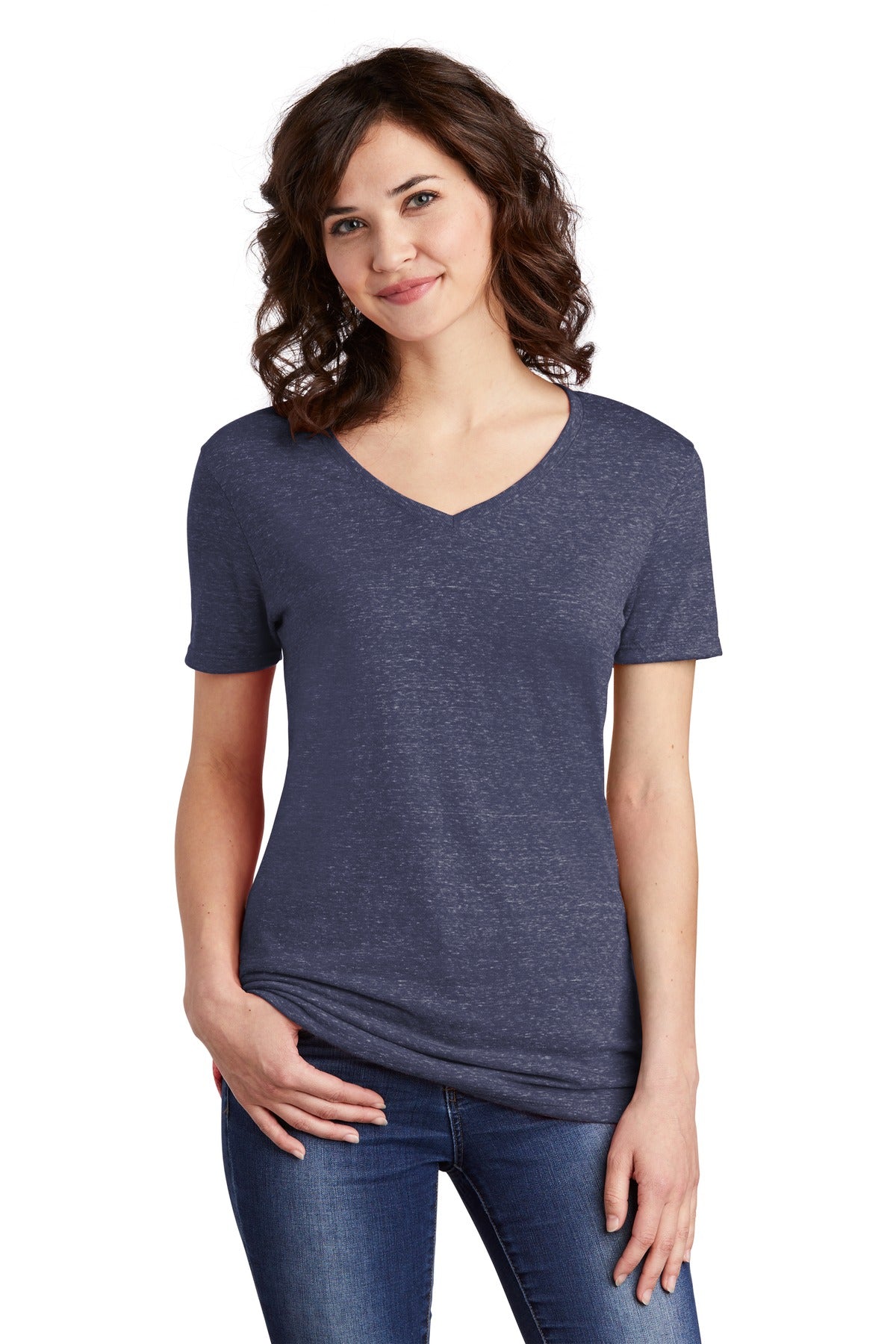Jerzees® Women's Snow Heather Jersey V-Neck T-Shirt