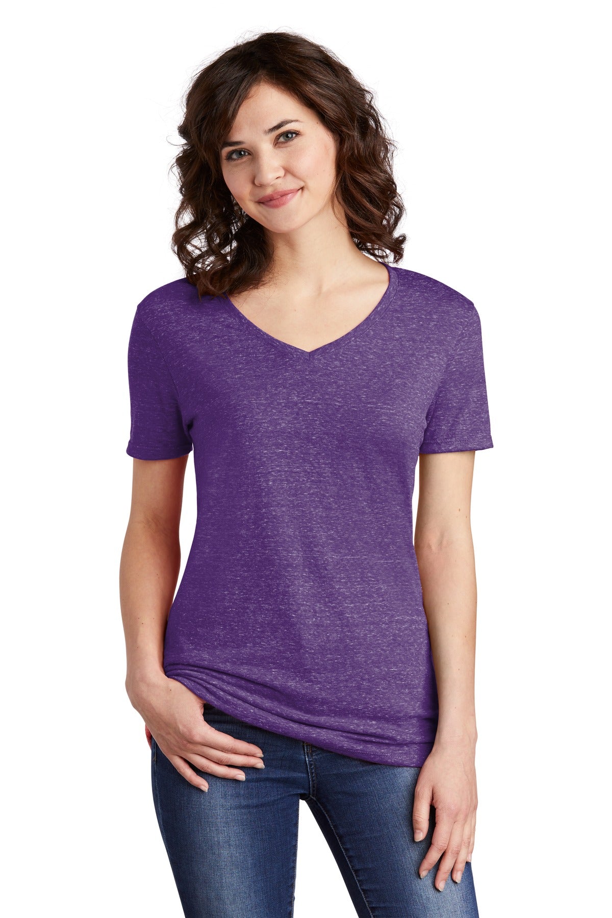 Jerzees® Women's Snow Heather Jersey V-Neck T-Shirt