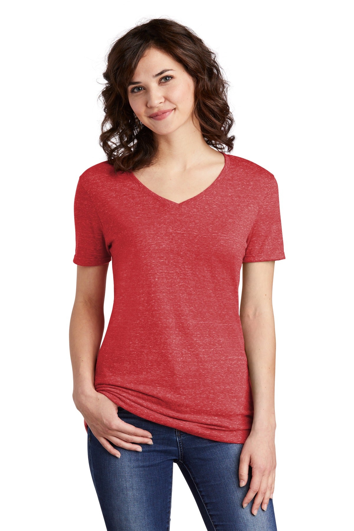 Jerzees® Women's Snow Heather Jersey V-Neck T-Shirt