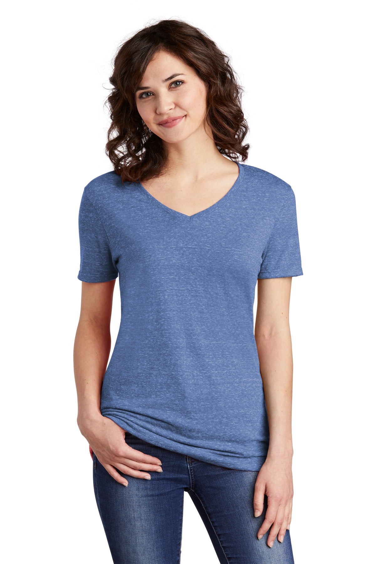 Jerzees® Women's Snow Heather Jersey V-Neck T-Shirt