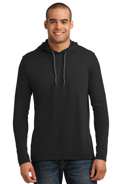 DISCONTINUED - Gildan® 100% Ring Spun Cotton Long Sleeve Hooded T-Shirt - SKU 987
