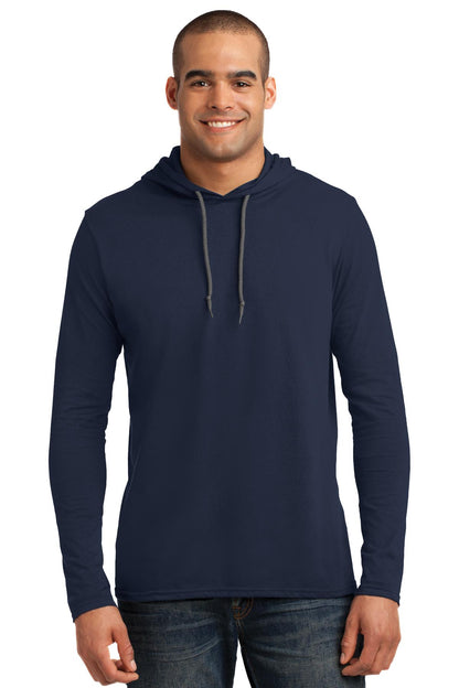 DISCONTINUED - Gildan® 100% Ring Spun Cotton Long Sleeve Hooded T-Shirt - SKU 987