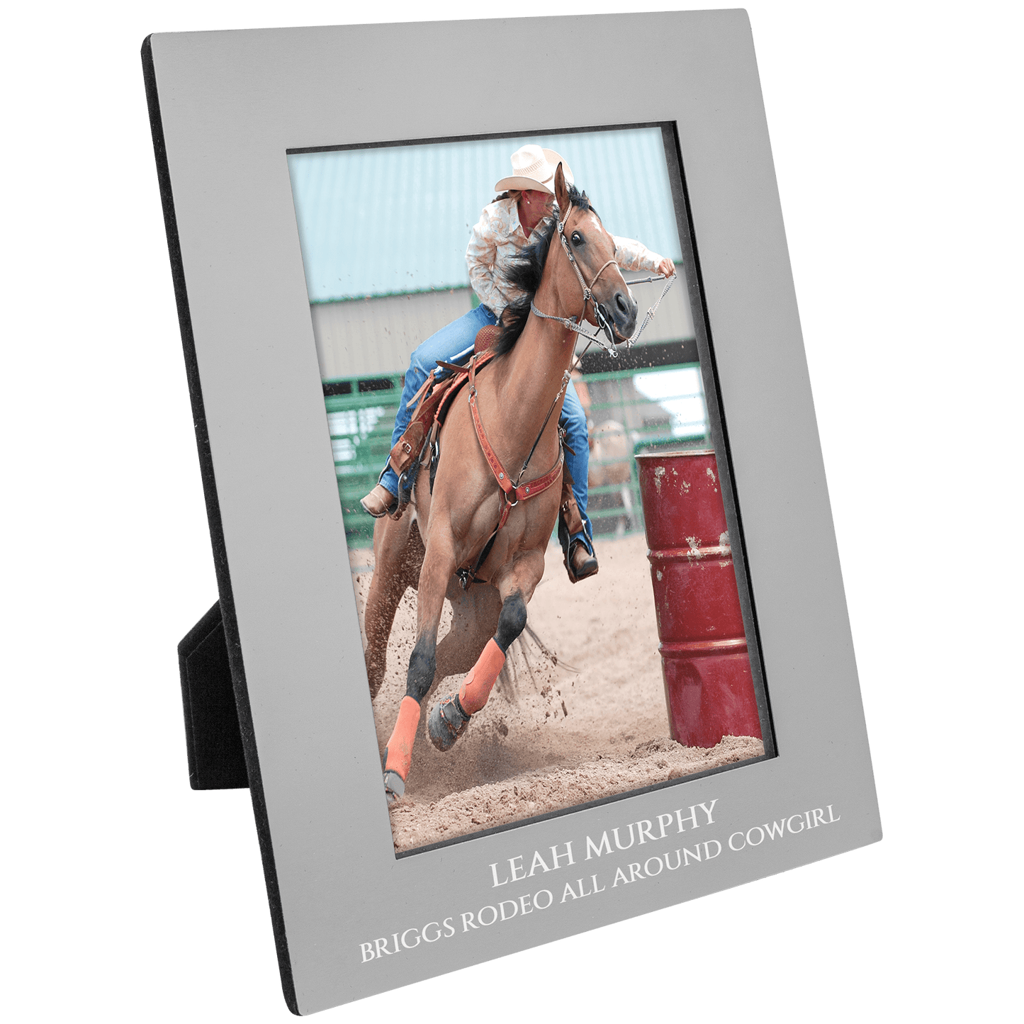 Custom Anodized Aluminum Photo Frame with Enraved Logo