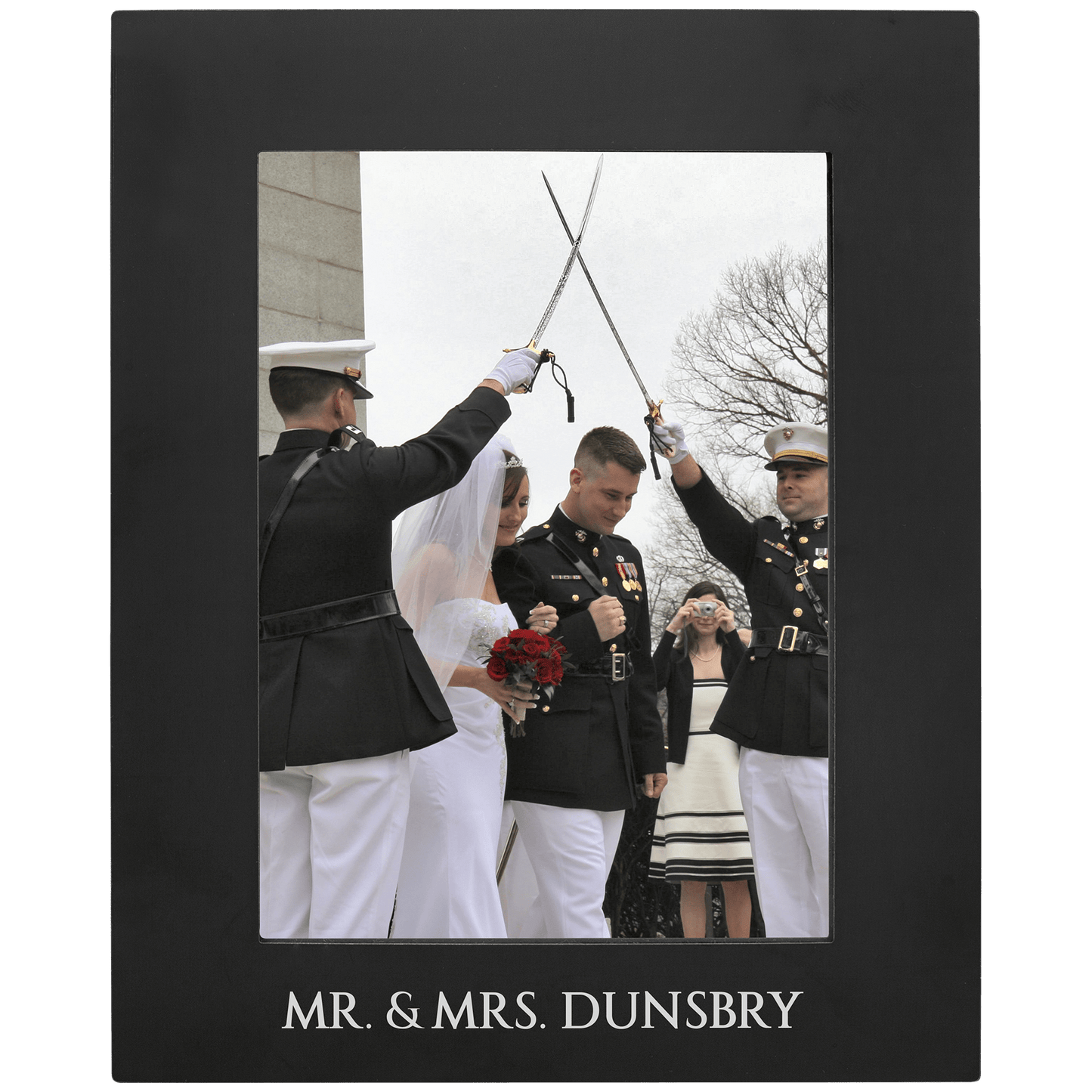 Custom Anodized Aluminum Photo Frame with Enraved Logo
