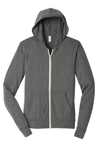 DISCONTINUED -  BELLA+CANVAS® Unisex Triblend Full-Zip Lightweight Hoodie - SKU BC3939