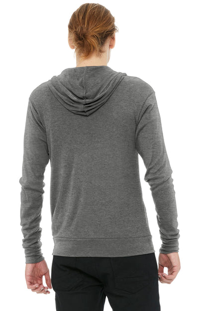DISCONTINUED -  BELLA+CANVAS® Unisex Triblend Full-Zip Lightweight Hoodie - SKU BC3939