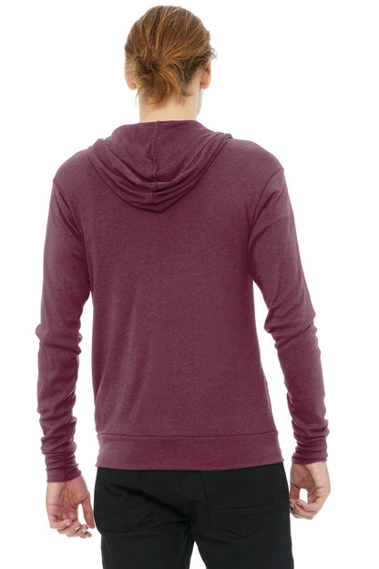 DISCONTINUED -  BELLA+CANVAS® Unisex Triblend Full-Zip Lightweight Hoodie - SKU BC3939