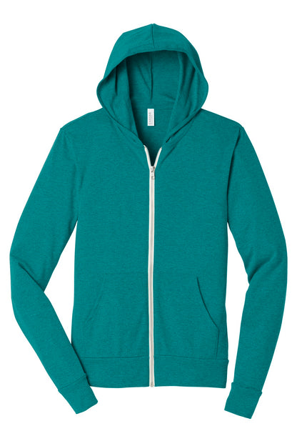 DISCONTINUED -  BELLA+CANVAS® Unisex Triblend Full-Zip Lightweight Hoodie - SKU BC3939