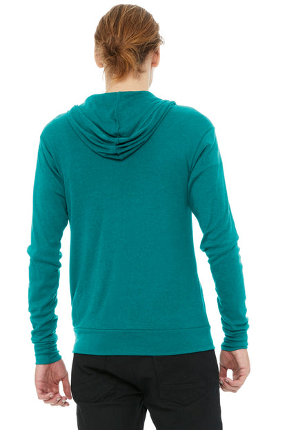 DISCONTINUED -  BELLA+CANVAS® Unisex Triblend Full-Zip Lightweight Hoodie - SKU BC3939