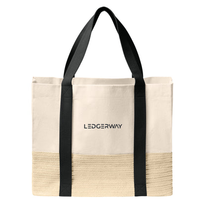 LEDGERWAY Port Authority® Straw Market Tote
