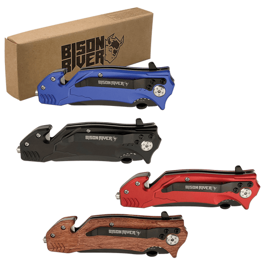 Bison River® 4-1/2" Locking Blade Rescue Knife