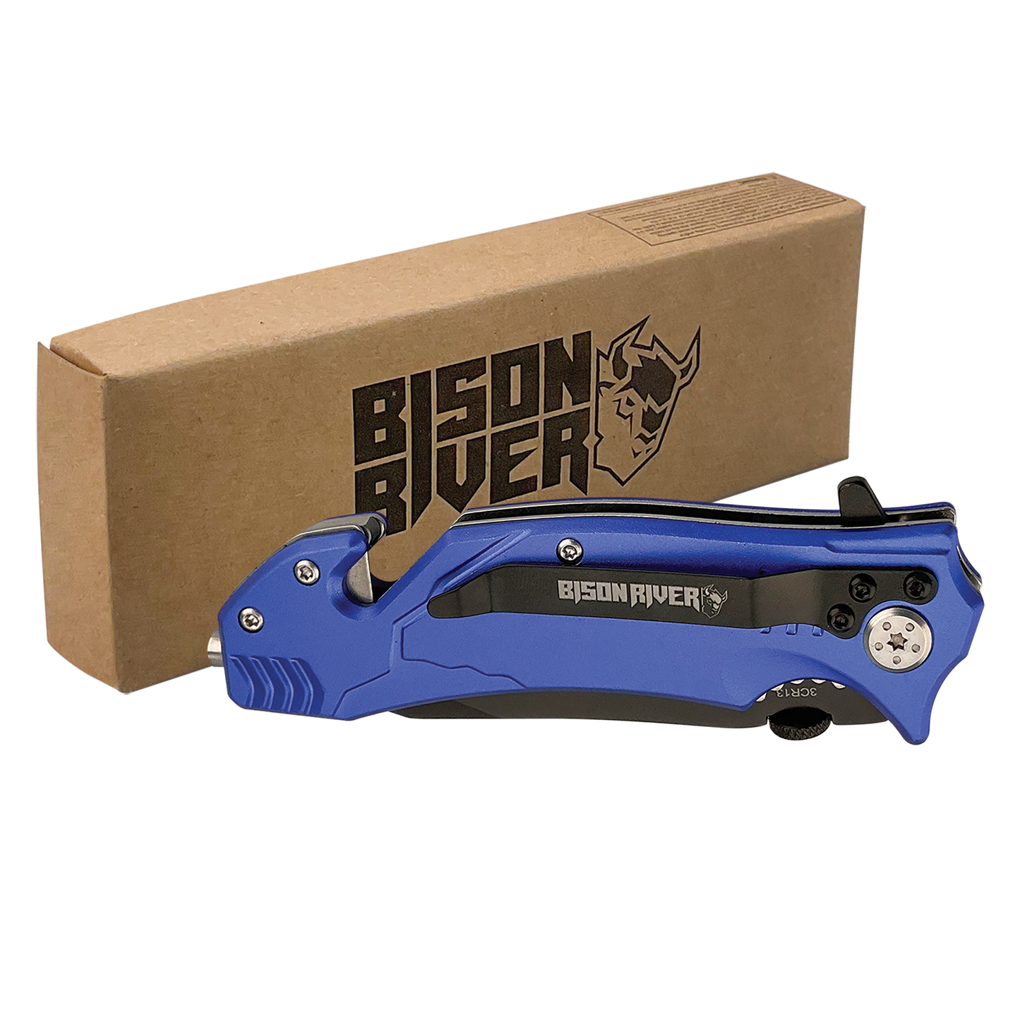 Bison River® 4-1/2" Locking Blade Rescue Knife