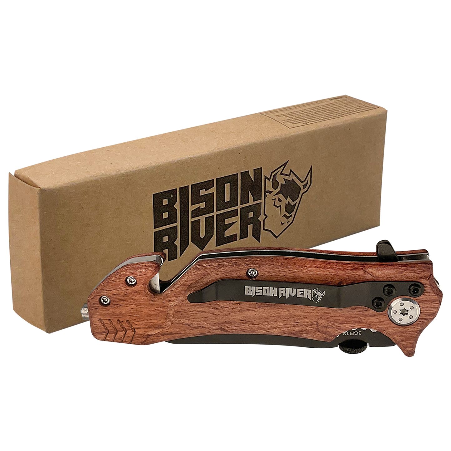Bison River® 4-1/2" Locking Blade Rescue Knife