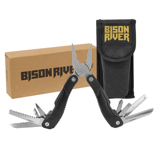 Custom Bison River™ Multi Tool with Nylon Sheath with Engraved Logo