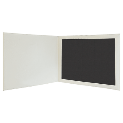 White Laserable Leatherette Certificate Holder 9" x 12"
