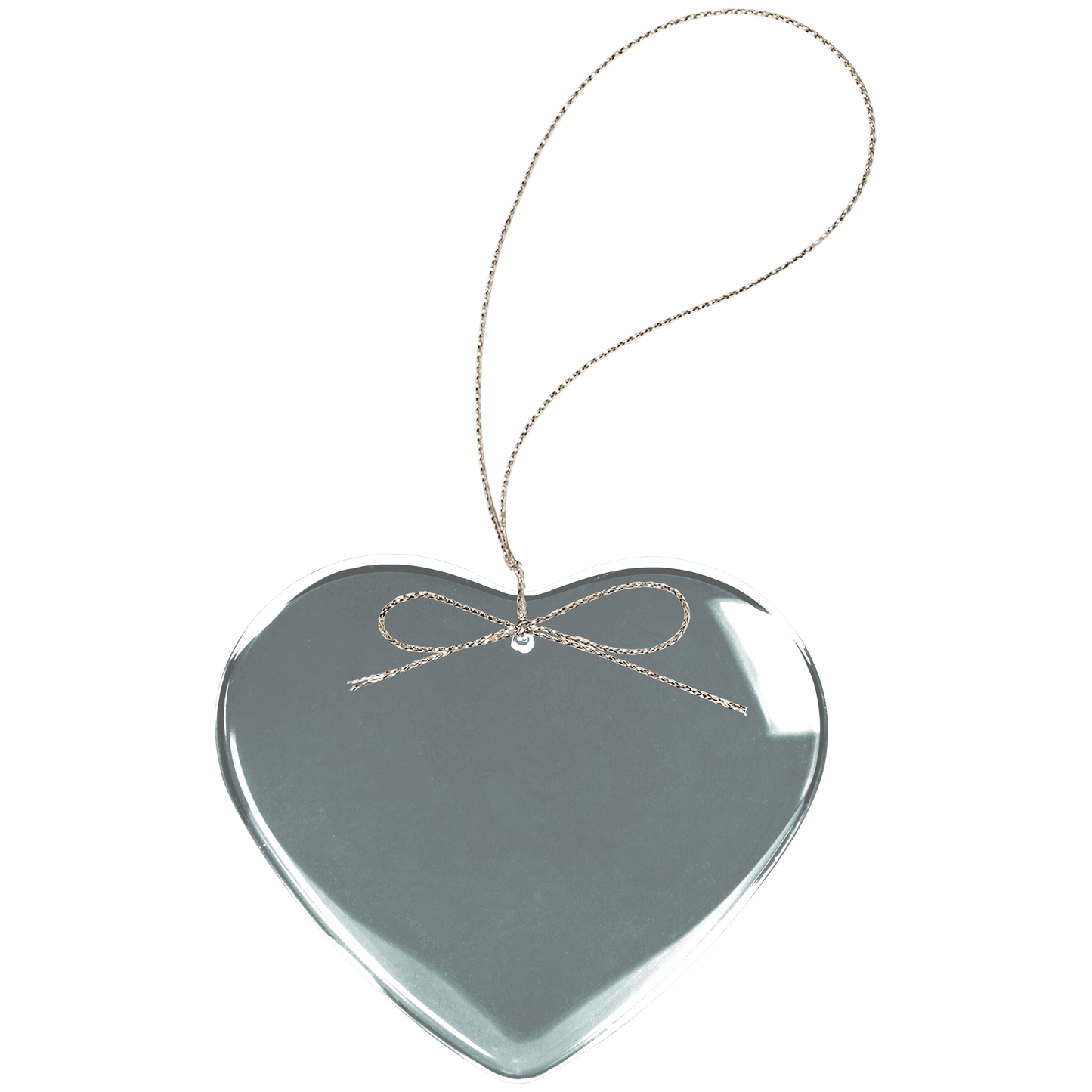 Custom 2 1/2" Crystal Heart Ornament