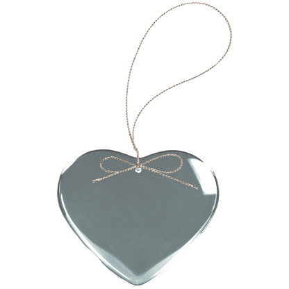 Custom 2 1/2" Crystal Heart Ornament