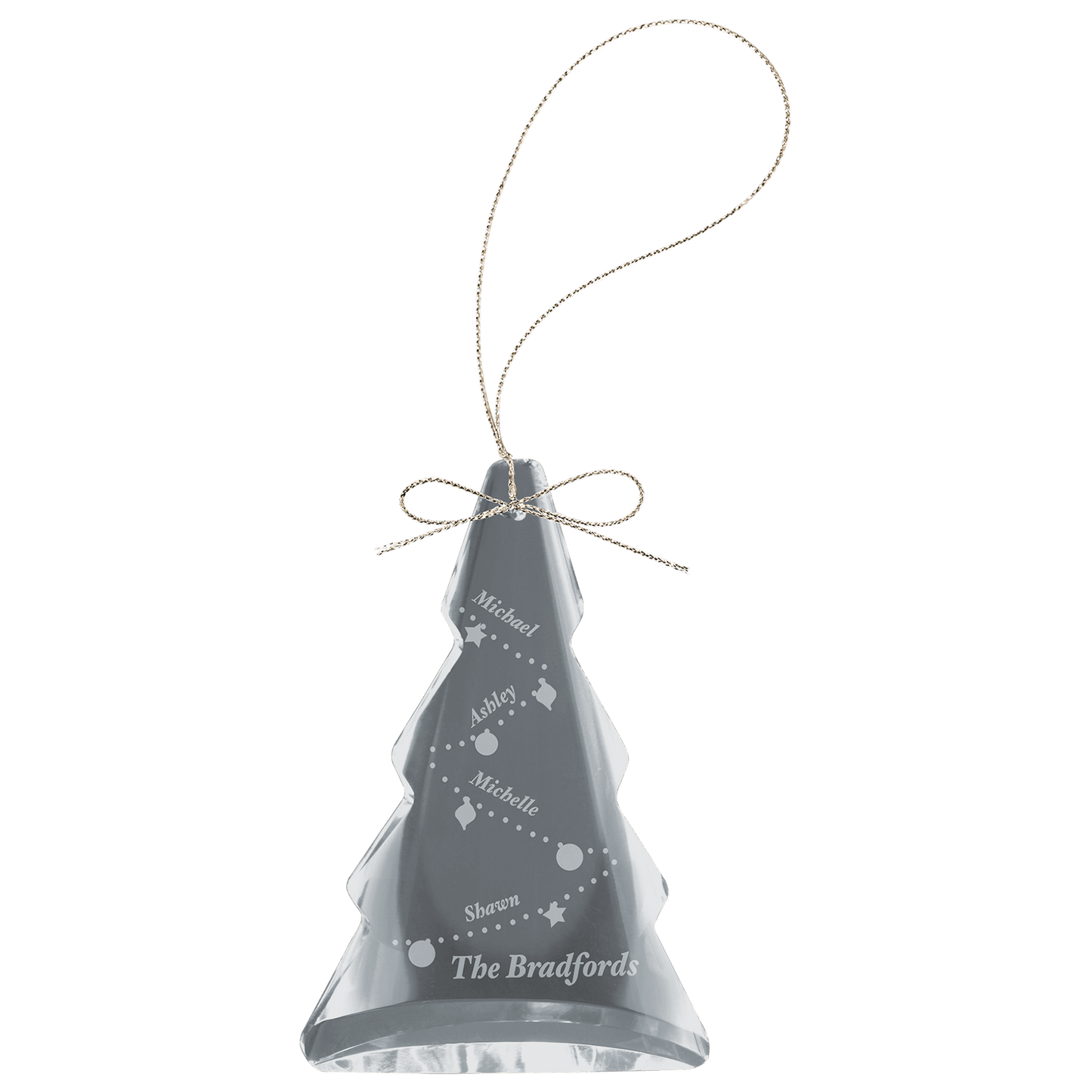 Custom 3" Crystal Tree Ornament